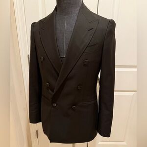 Brown Double-Breasted Suitsupply Suit